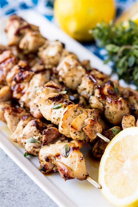 Zesty Lemon Herb Grilled Chicken Skewers